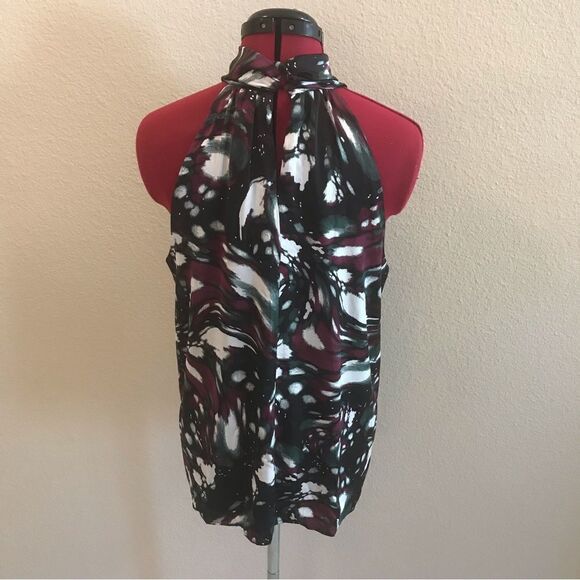 The Limited Top Women Size Med Whirled Ink Bold Print Sleeveless Halter Top NWT - Picture 8 of 14